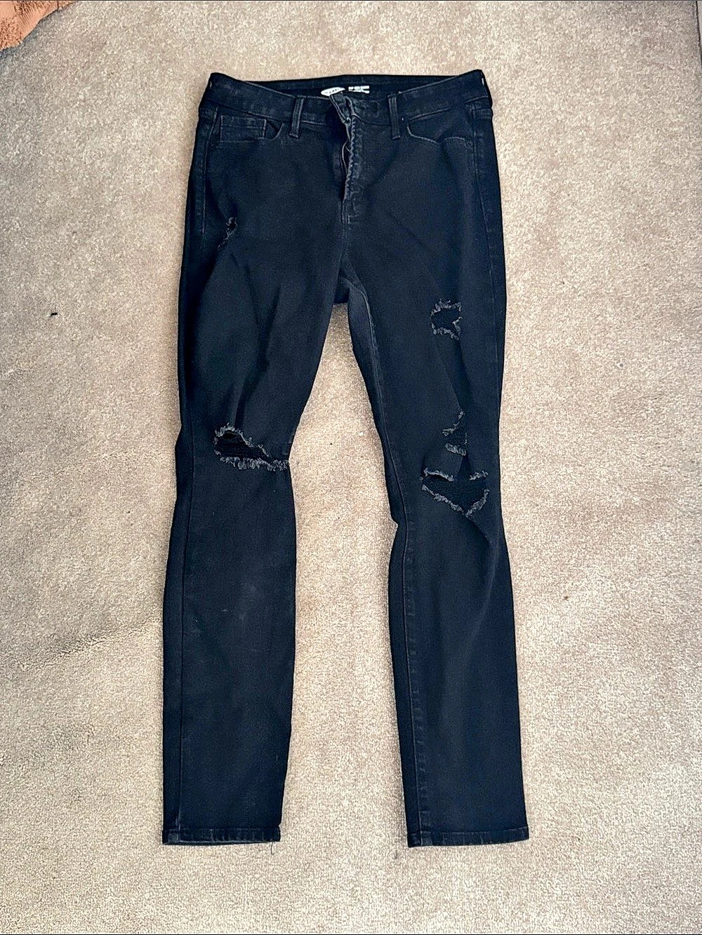 Old Navy Pop Icon Skinny High-Rise Secret-Slim Pockets Jeans Black Jeans